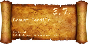 Brauer Teréz névjegykártya