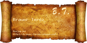 Brauer Teréz névjegykártya